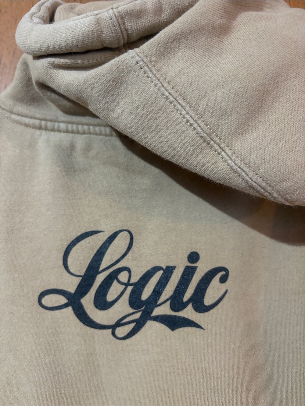 Everybody Logo Men's Hoodie - Tan - Picture 4 of 4